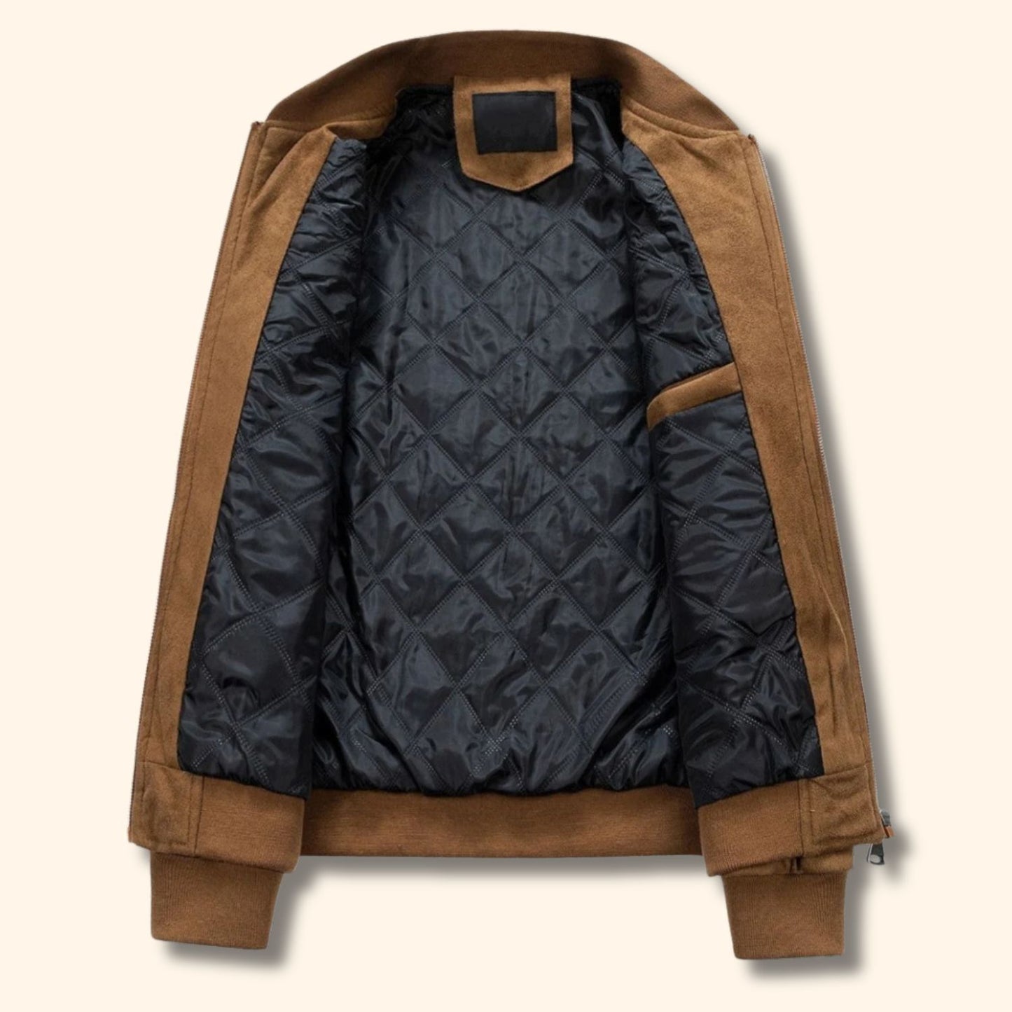 Suede Finish Bomber Jacket | Revangiol