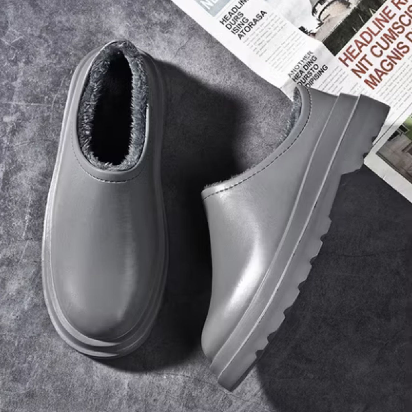 Waterproof Plush Slip-On Slippers | Revangiol