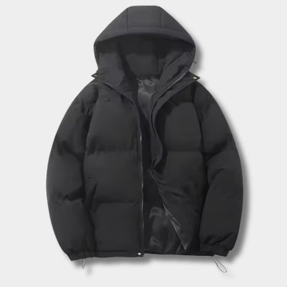 Drawstring Hood Puffer Winter Jacket | Revangiol