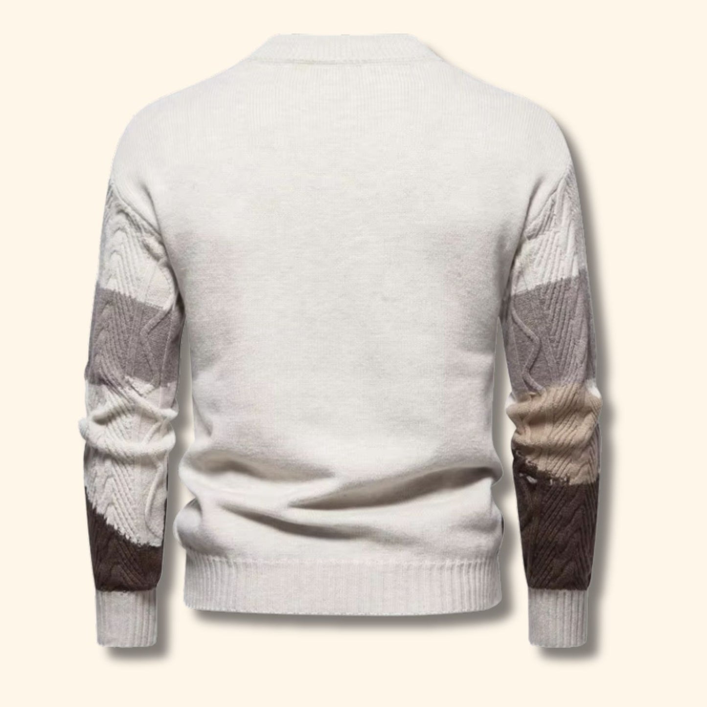 Color Block Cable Knit Sweater | Revangiol
