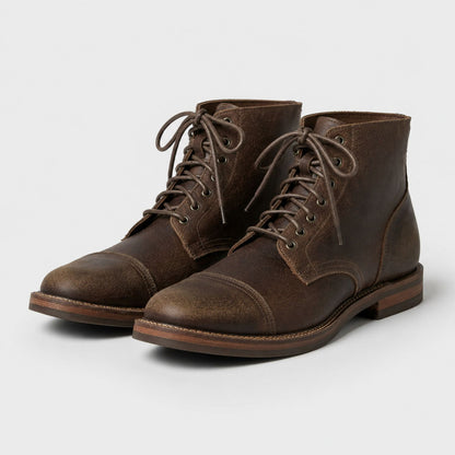 Retro Leather Dress Boots | Revangiol