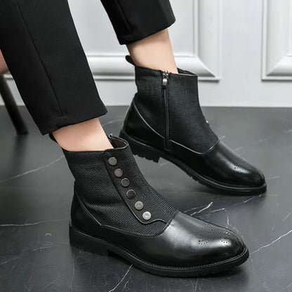 Elegant Leather Dress Boots | Revangiol