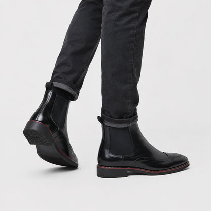 Wingtip Chelsea Dress Boots | Revangiol