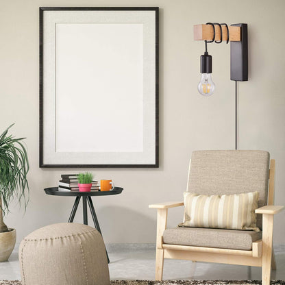 Industrial Wood Wall Sconce | Revangiol