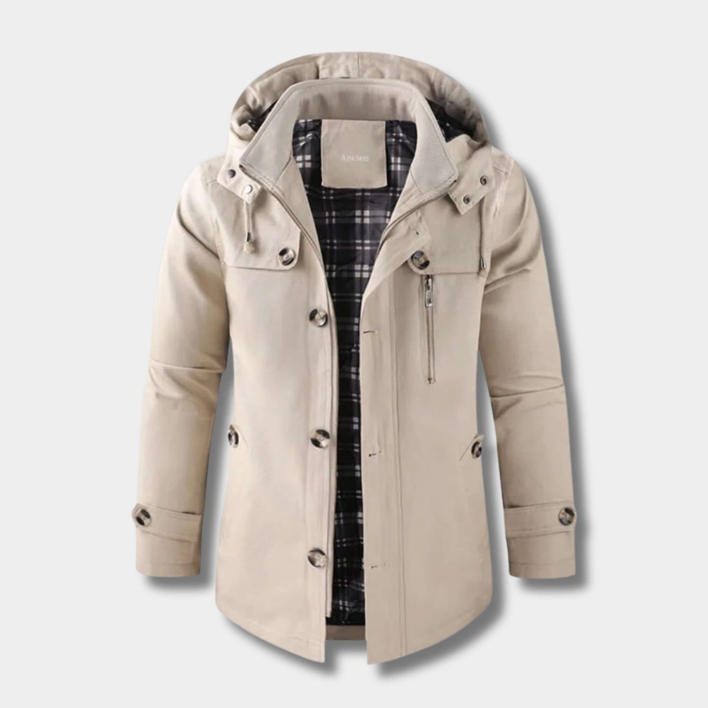 Button Front Hooded Winter Jacket | Revangiol