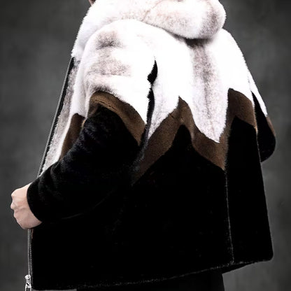 Hooded Faux Mink Fur Jacket | Revangiol