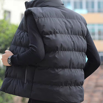 Quilted Zip-Up Puffer Vest | Revangiol