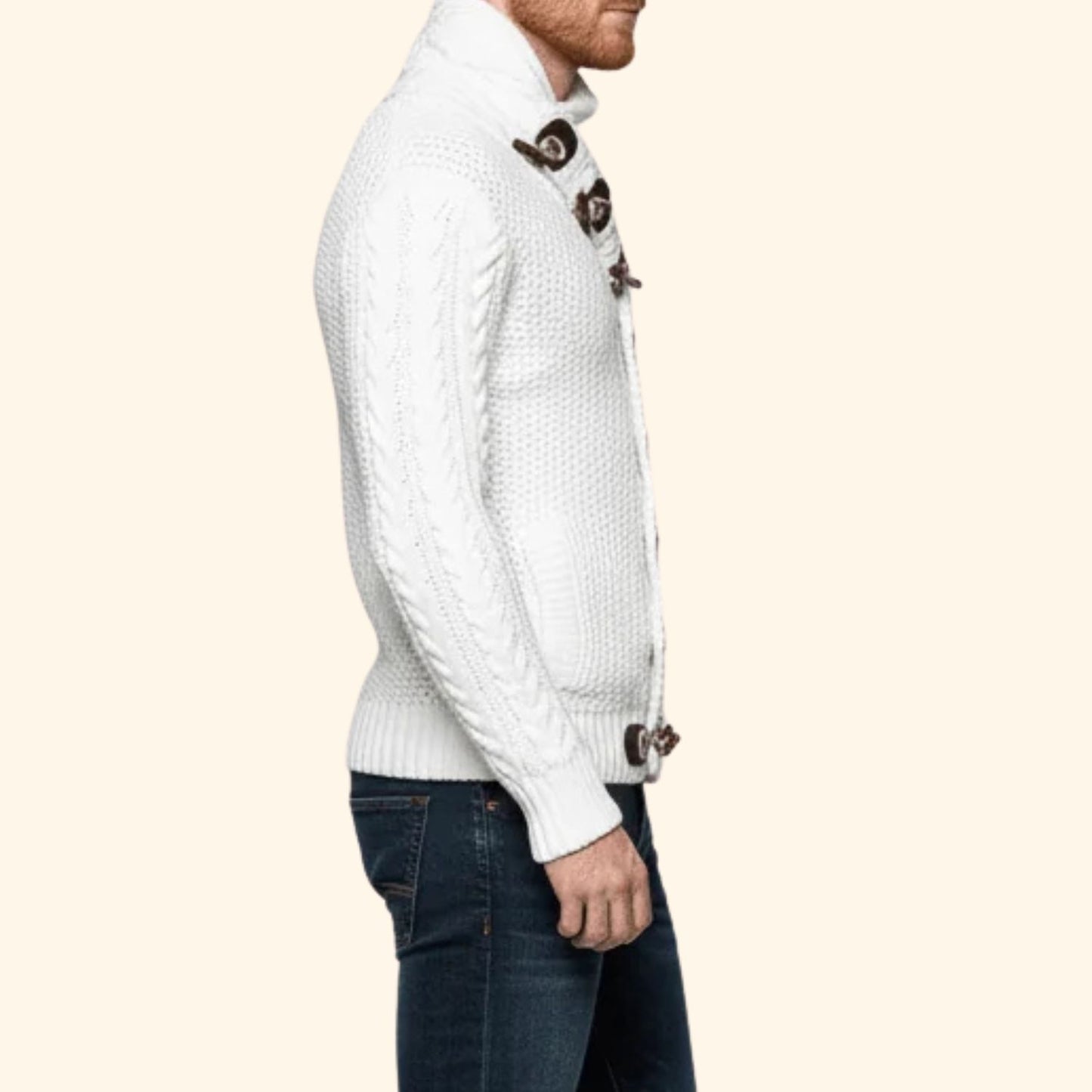 Cable Toggle Knit Cardigan | Revangiol