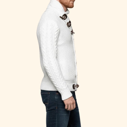 Cable Toggle Knit Cardigan | Revangiol