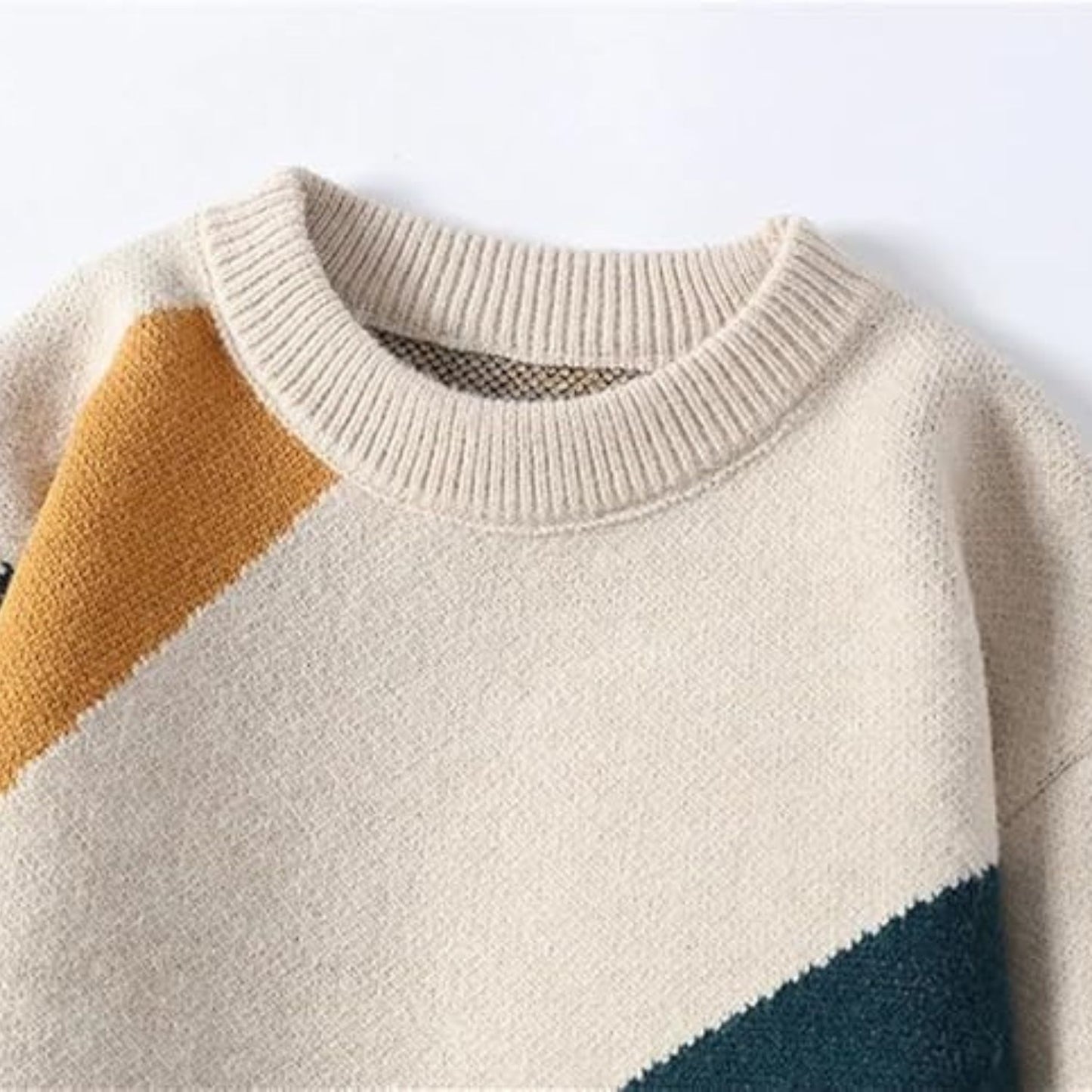 Color Block Crew Neck Sweater | Revangiol