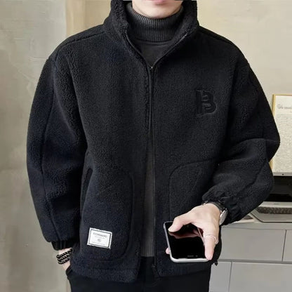 High-Collar Sherpa Fleece Jacket | Revangiol