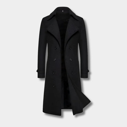 Double Button Longline Over Coat | Revangiol