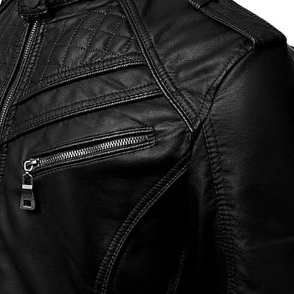 Removable Hood Leather Jacket | Revangiol