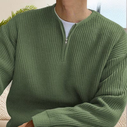 Half-Zip Knit Sweater | Revangiol
