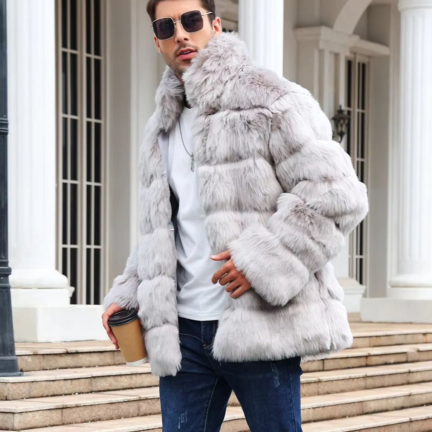 Plush Quilted Fur Jacket | Revangiol