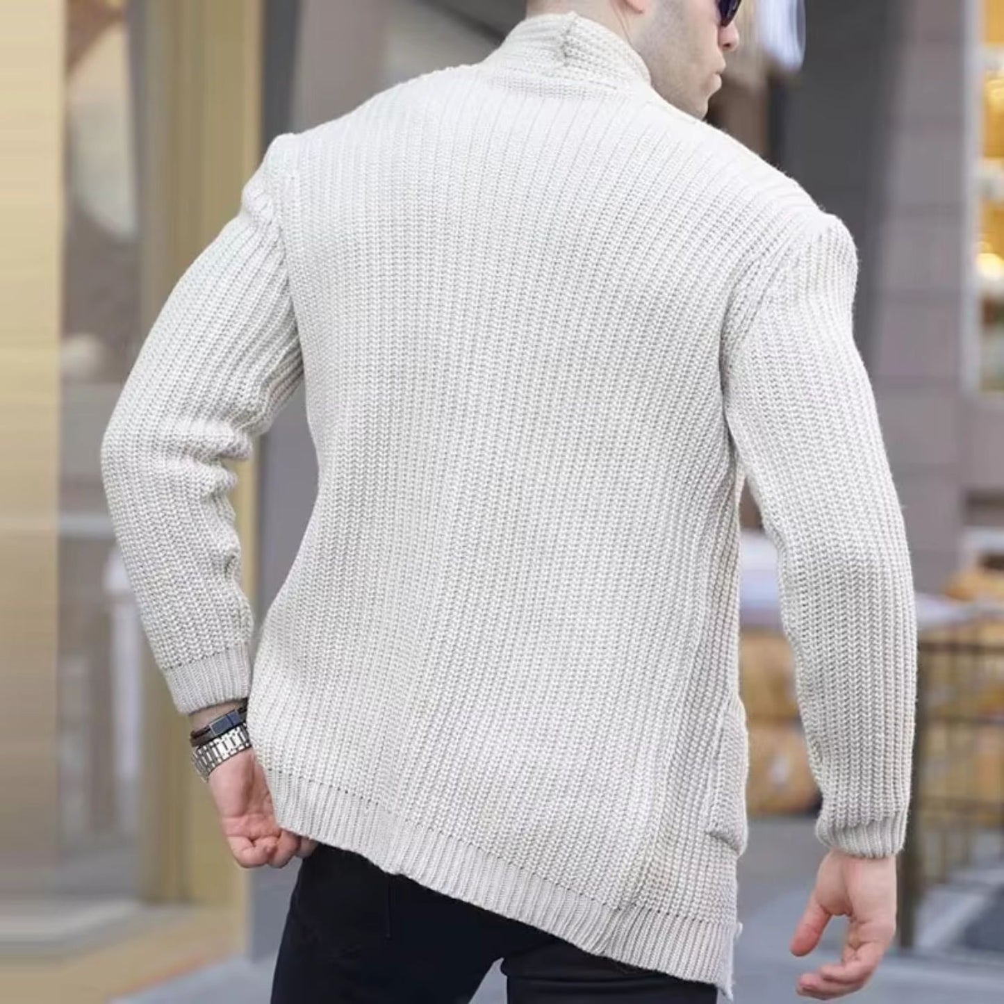 Shawl Collar Knit Cardigan | Revangiol