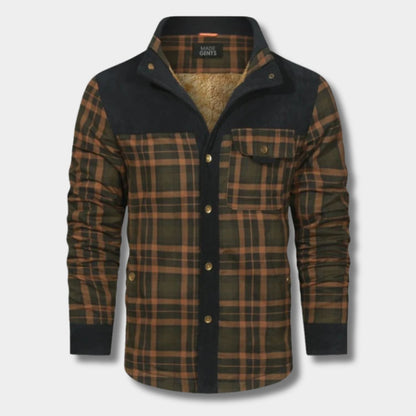 Checked Sherpa Flannel Shirt Jacket | Revangiol