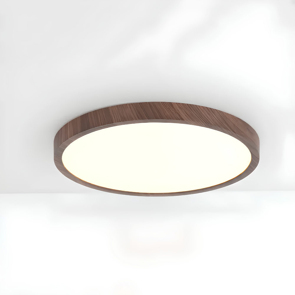 Modern Walnut LED Ceiling Lamp | Revangiol