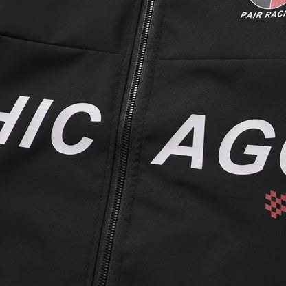 Racing Print Aviator Jacket | Revangiol