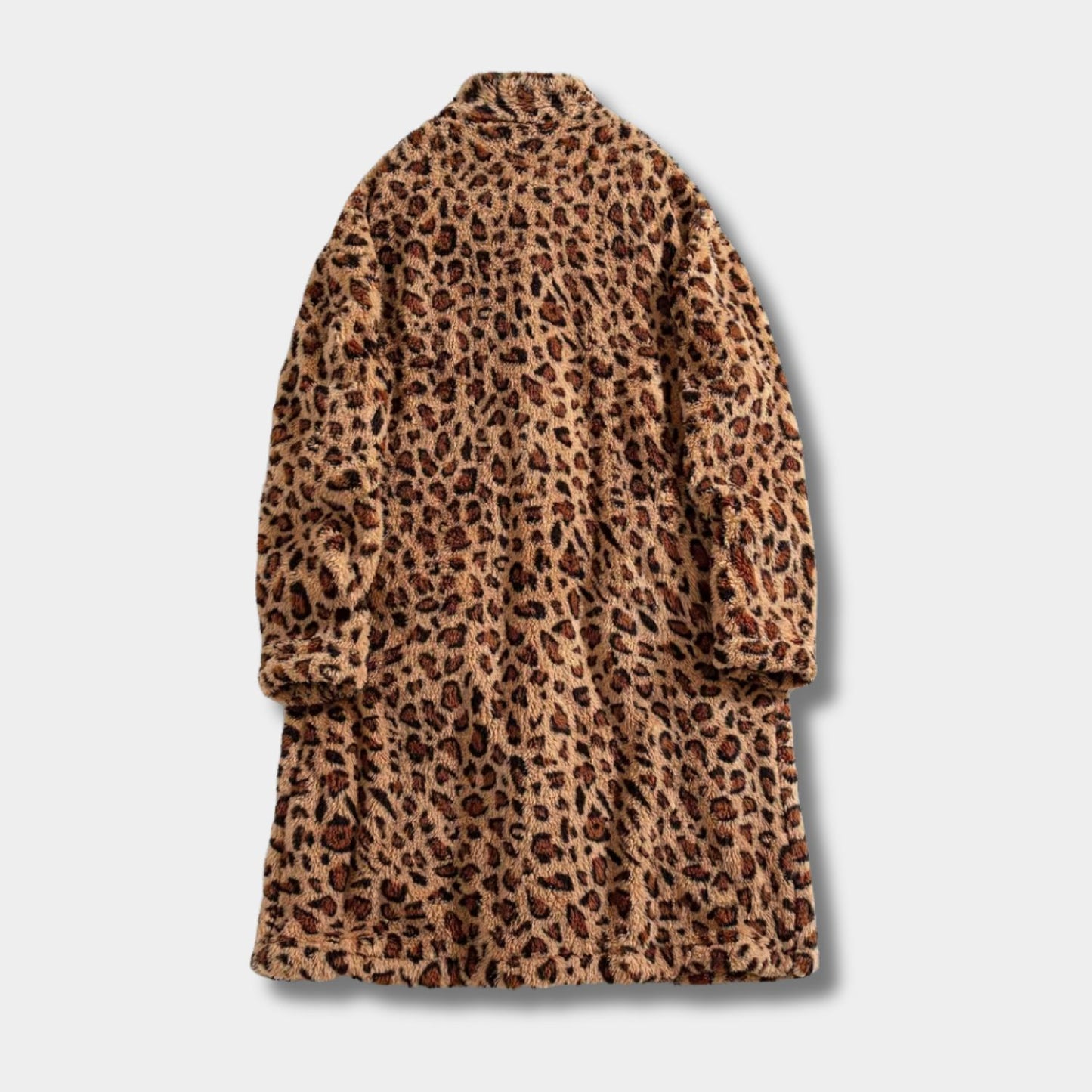 Leopard Pattern Plush Fur Coat | Revangiol