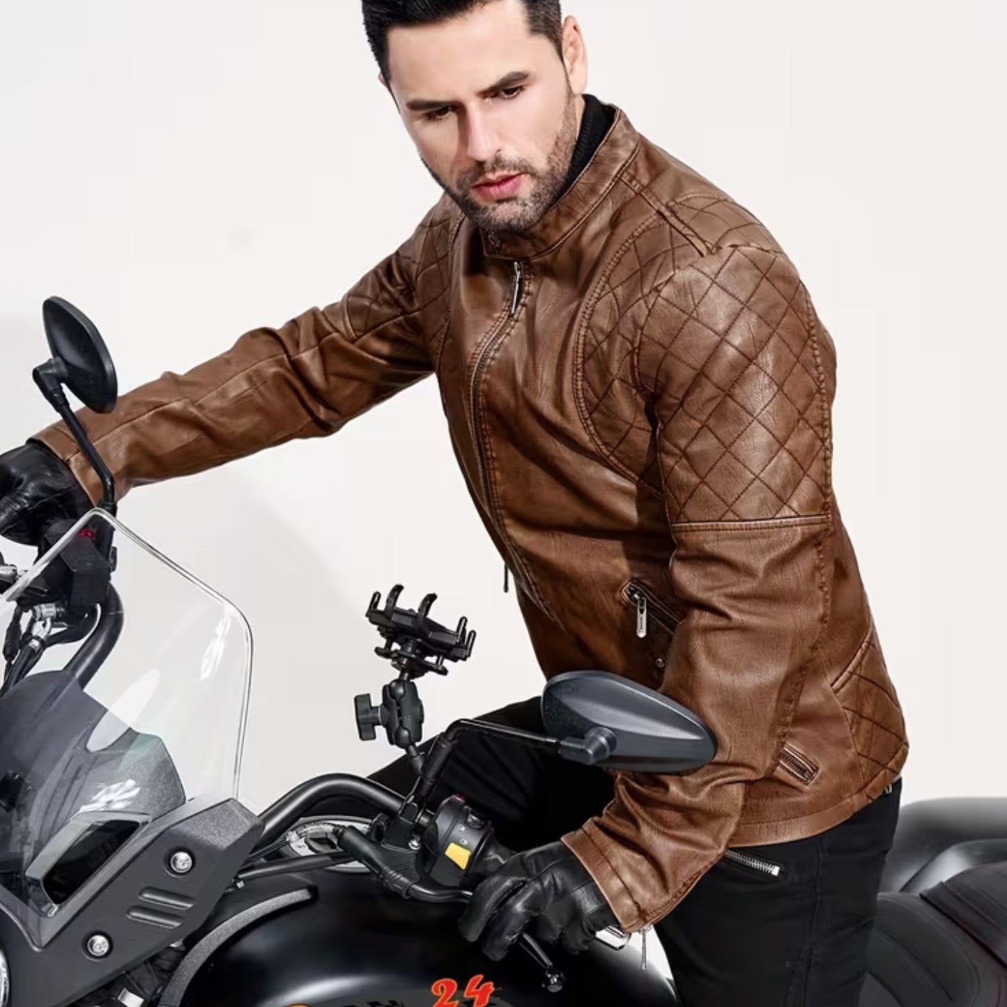 Vintage Quilted Leather Jacket | Revangiol