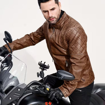 Vintage Quilted Leather Jacket | Revangiol