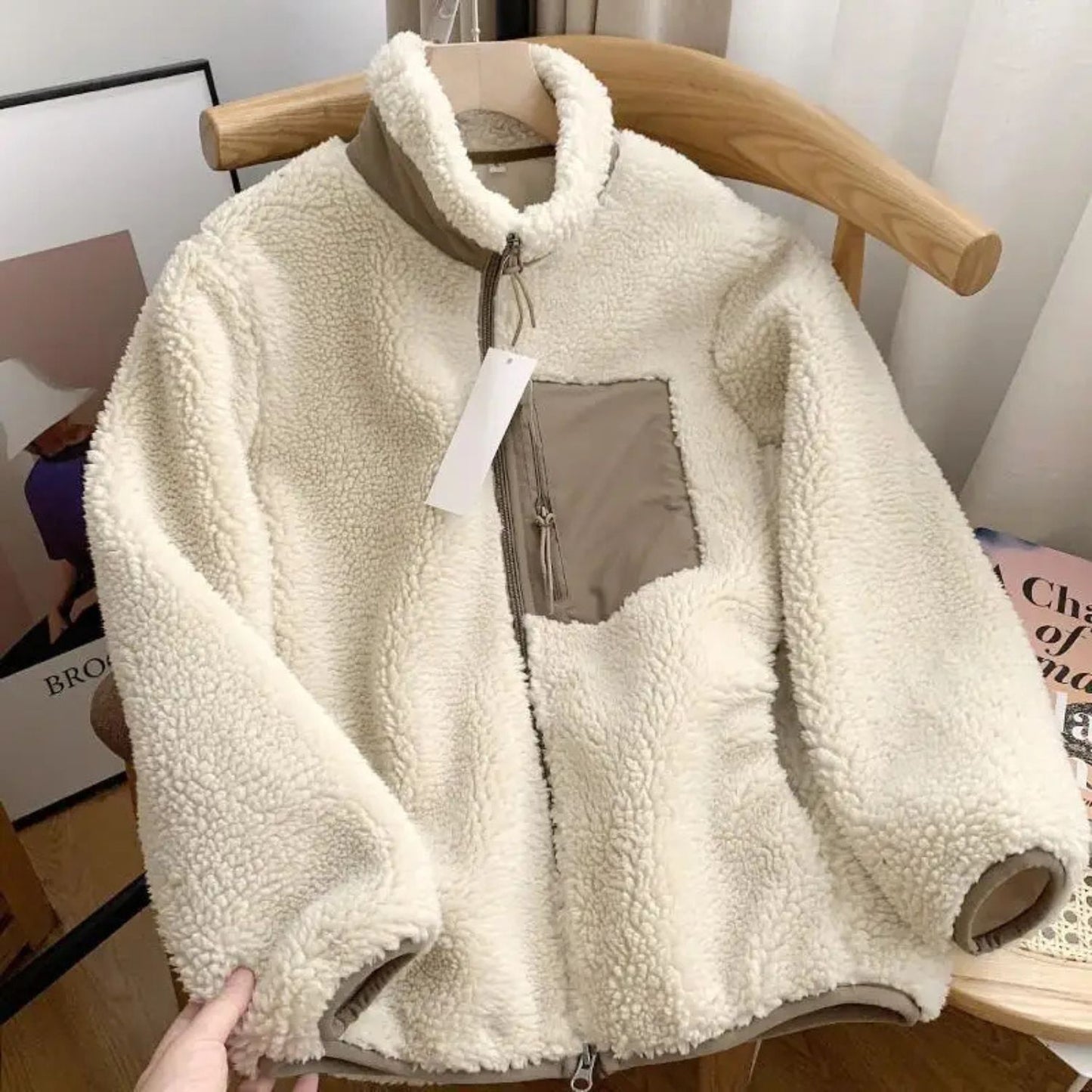 Plush Stand-Collar Fleece Jacket | Revangiol