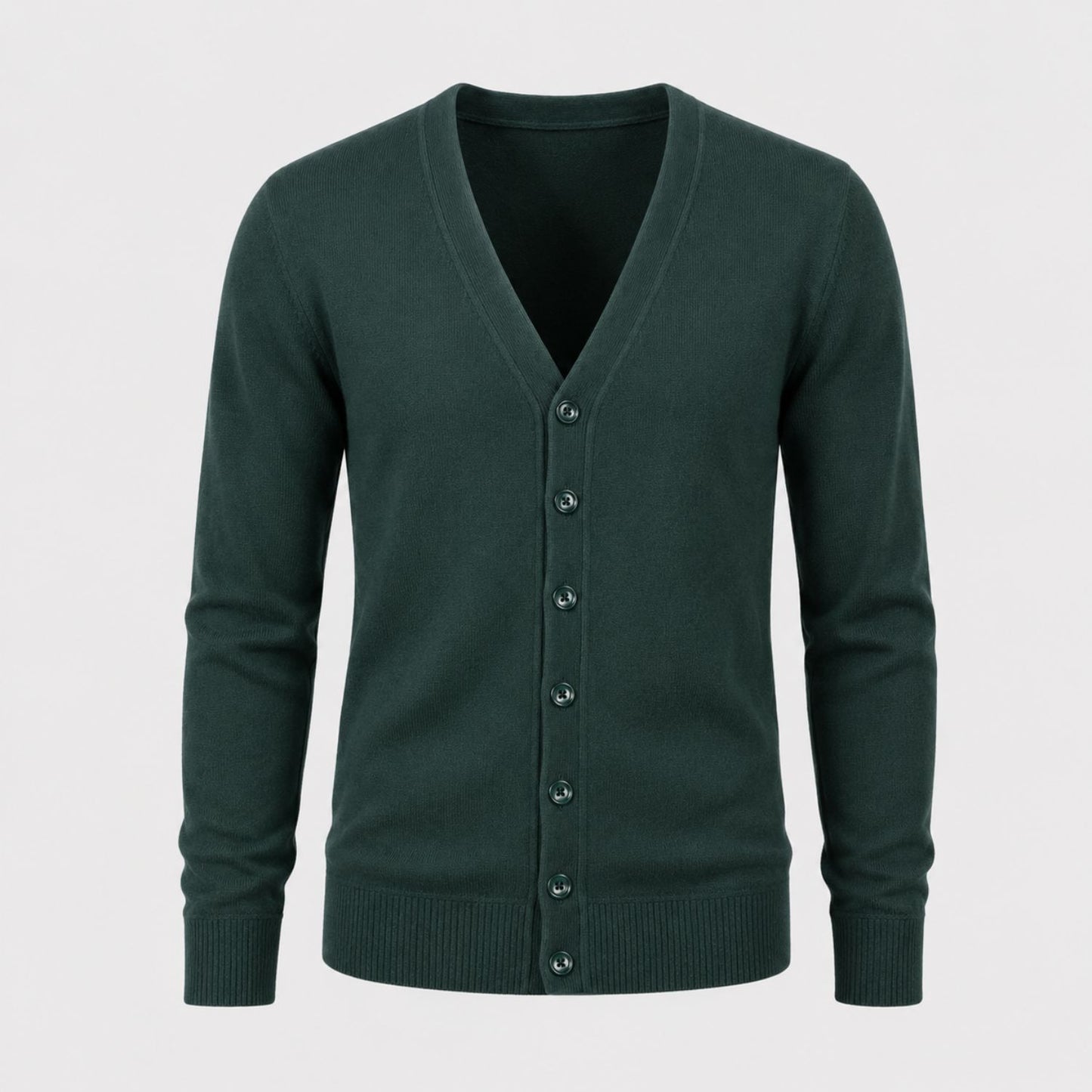 Classic V-Neck Knit Cardigan | Revangiol