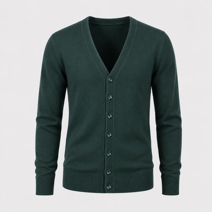 Classic V-Neck Knit Cardigan | Revangiol