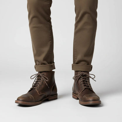 Retro Leather Dress Boots | Revangiol