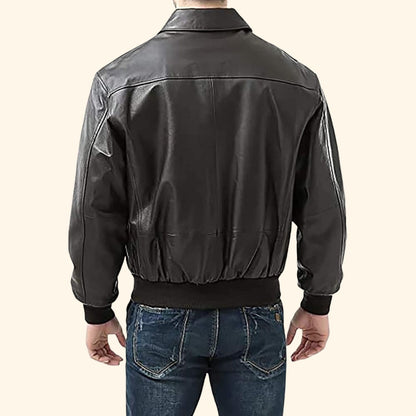 Vintage Leather Aviator Jacket | Revangiol