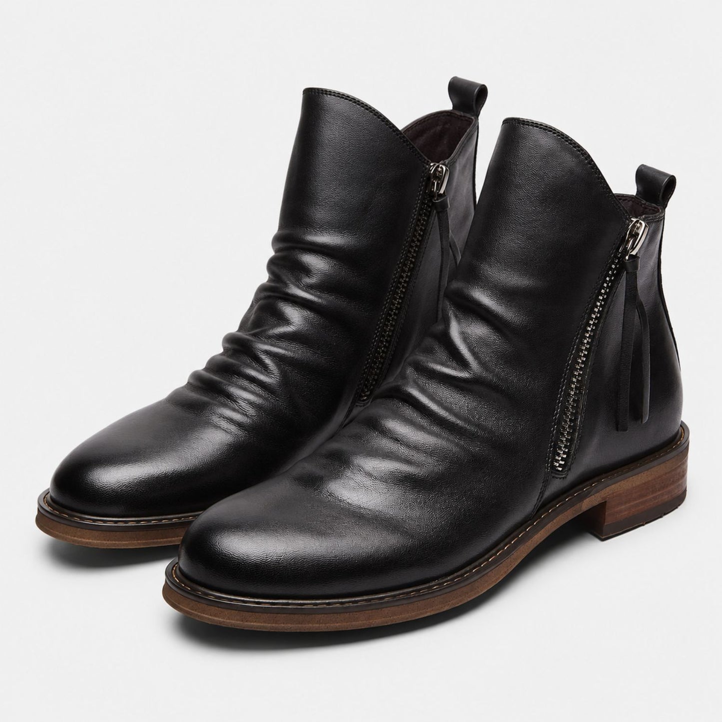 Vintage Side Zip Dress Boots | Revangiol