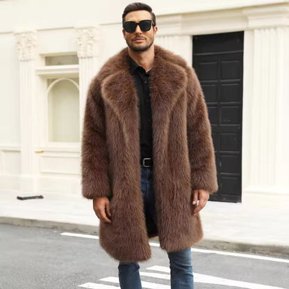 Voluminous Collar Luxury Fur Coat | Revangiol