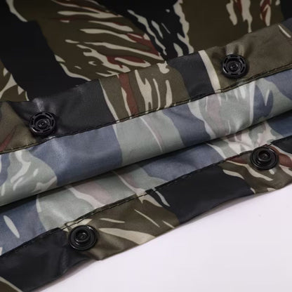Camouflage Hooded Poncho Rain Coat | Revangiol