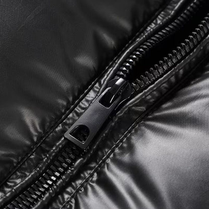 Glossy Hooded Puffer Jacket | Revangiol