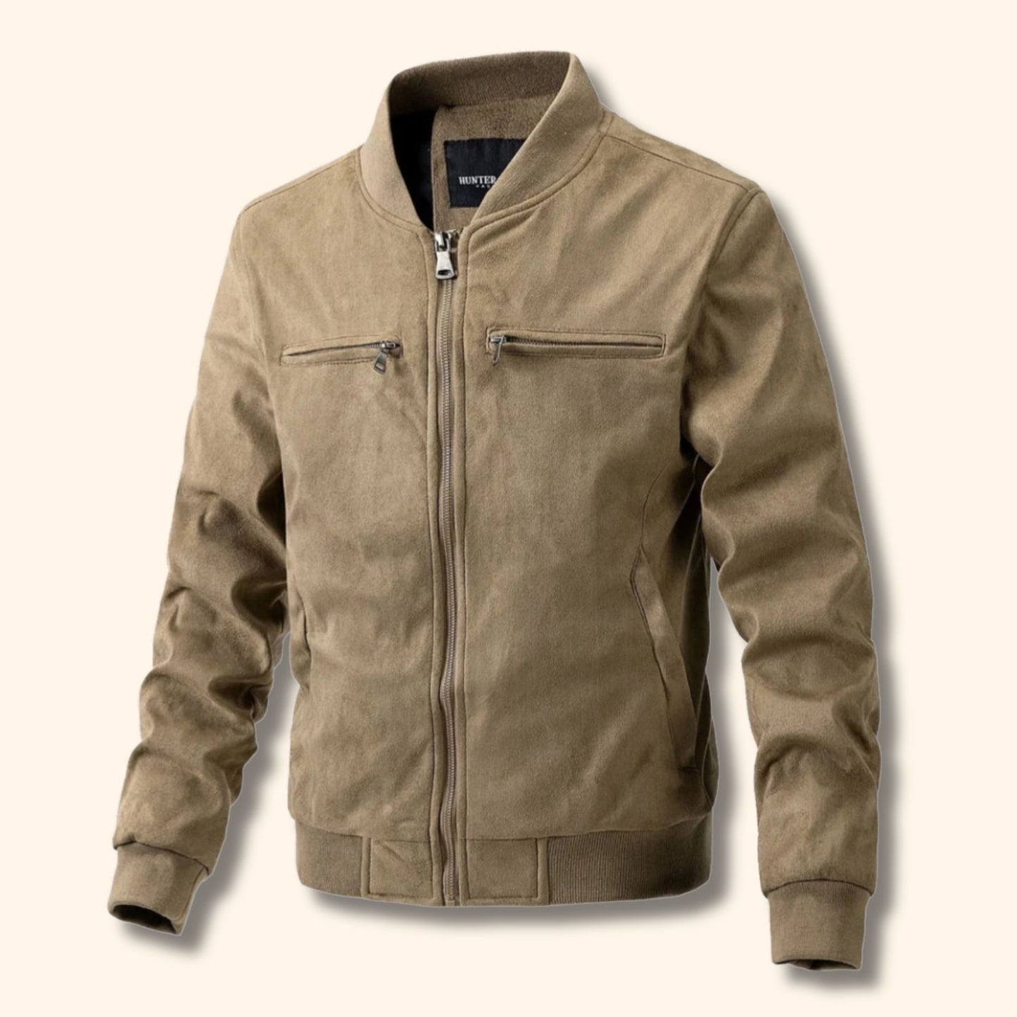 Suede Finish Bomber Jacket | Revangiol