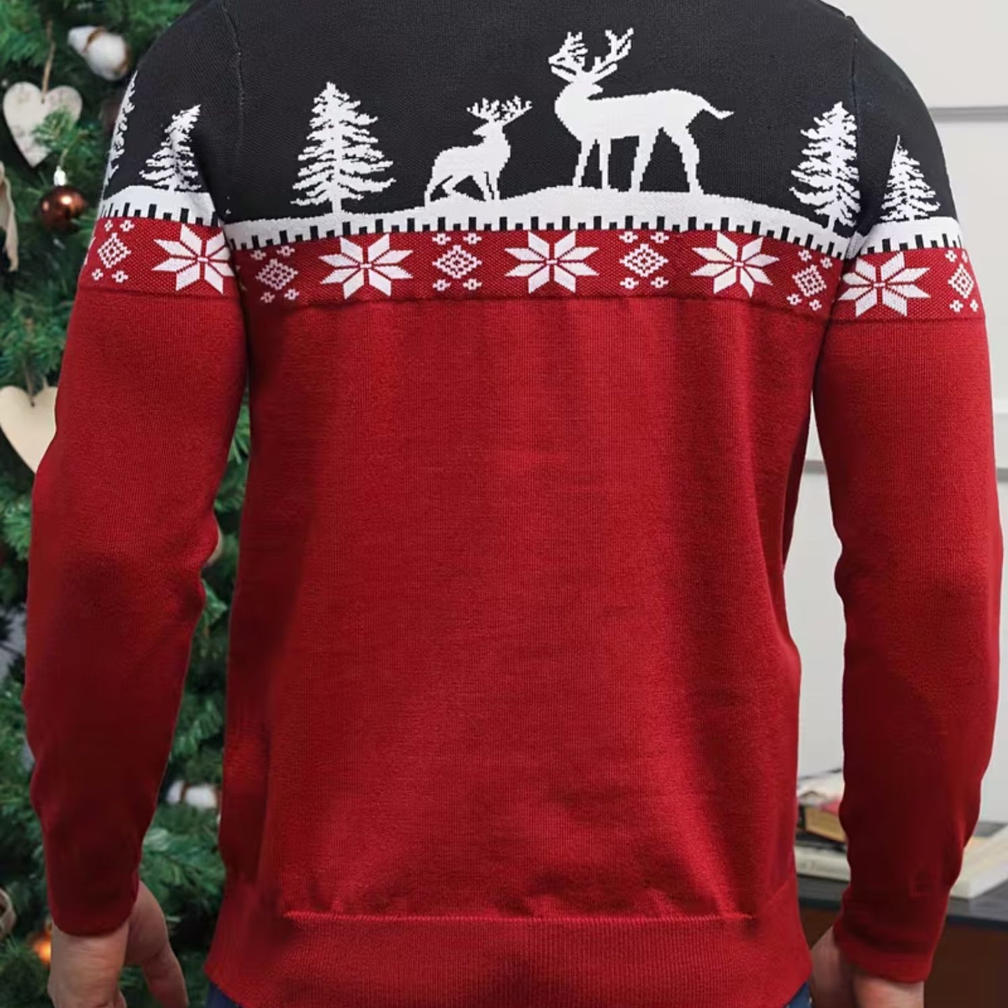Reindeer Fair Isle Christmas Sweater | Revangiol