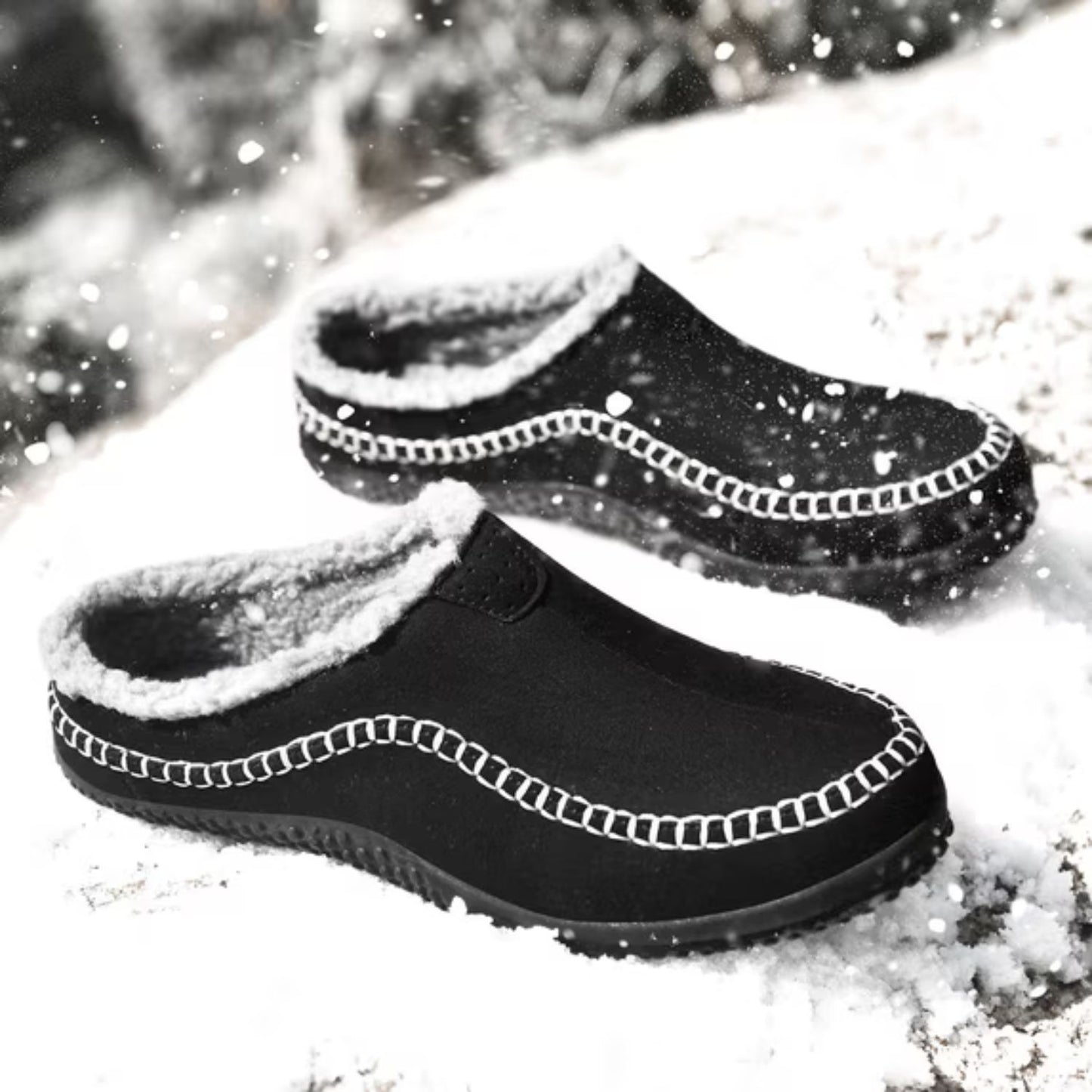 Sherpa Trim Slip-On Slippers | Revangiol