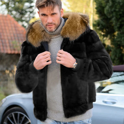 Hooded Faux Fur Jacket | Revangiol