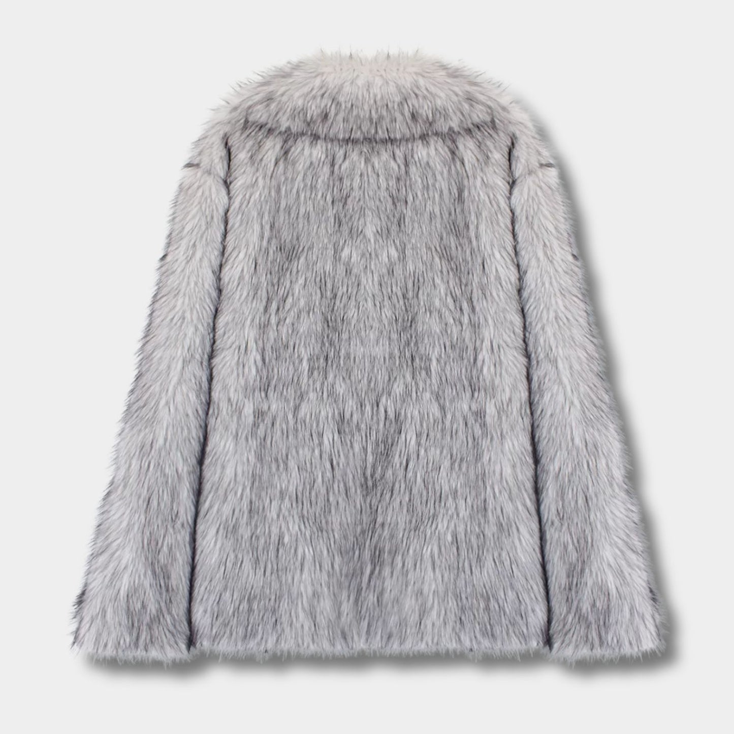 Wide-Lapel Faux Fur Jacket | Revangiol