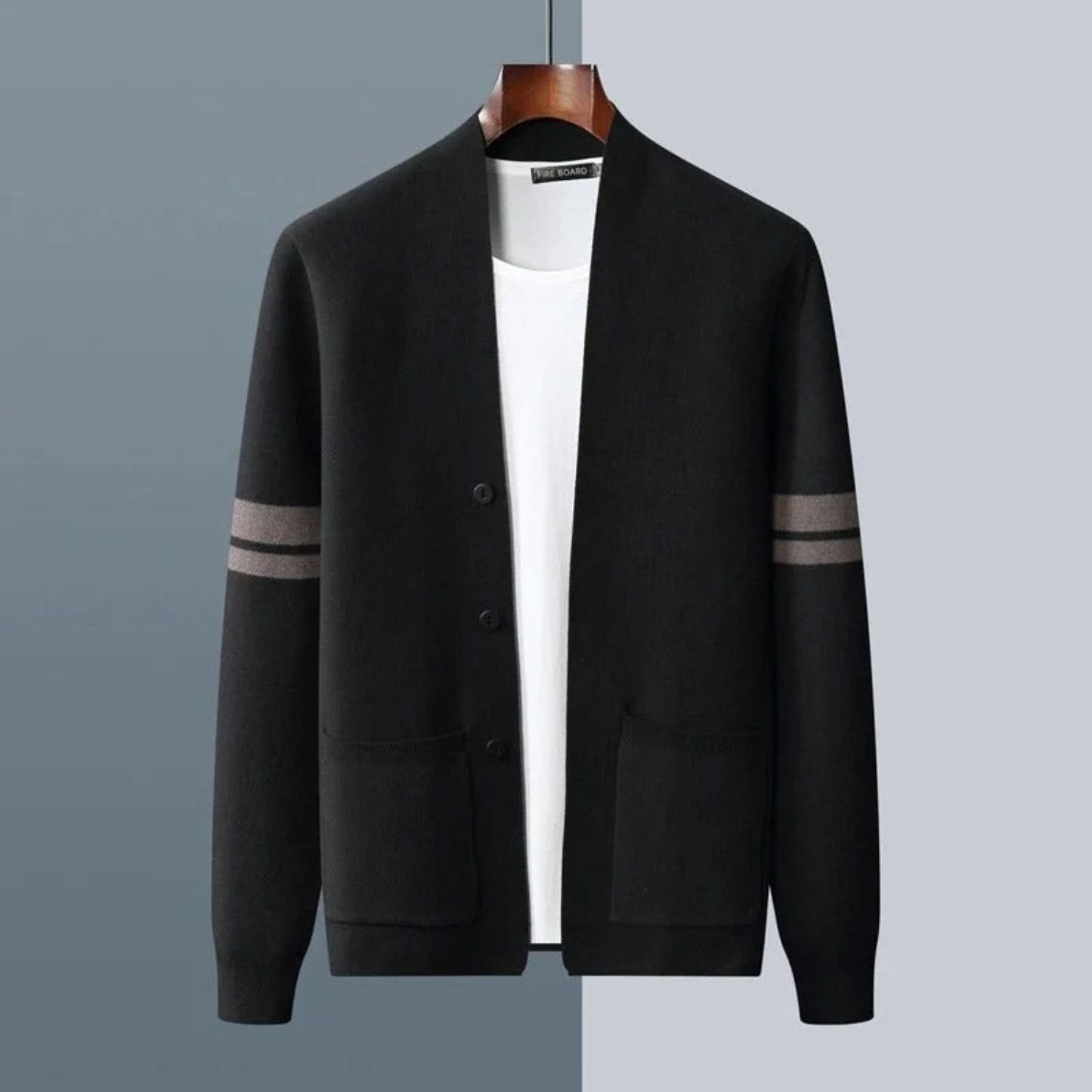 Minimalist Stripe Sleeve Cardigan | Revangiol