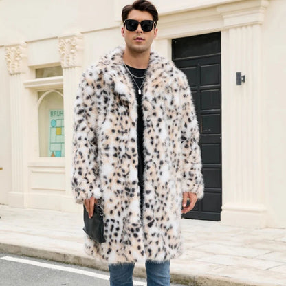 Speckled Pattern Plush Fur Coat | Revangiol