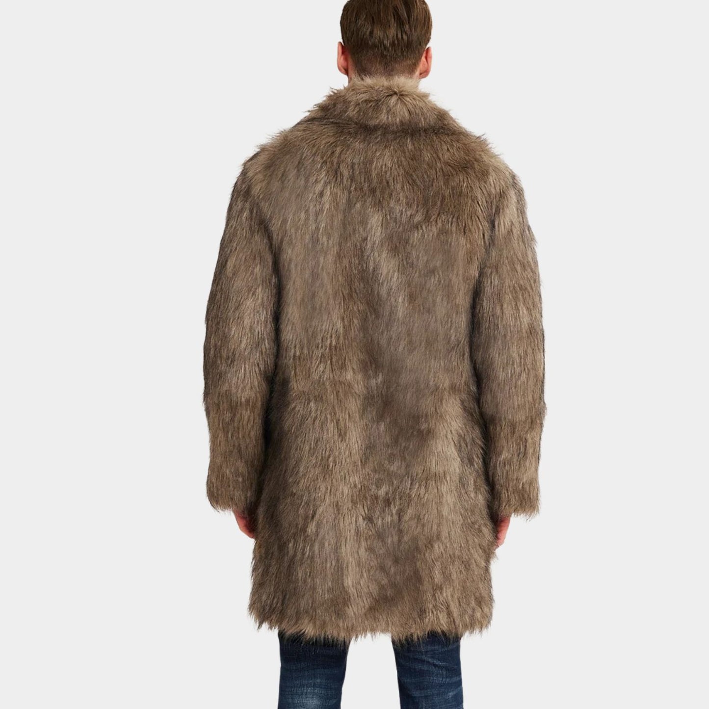 Luxurious Lapel Plush Fur Coat | Revangiol