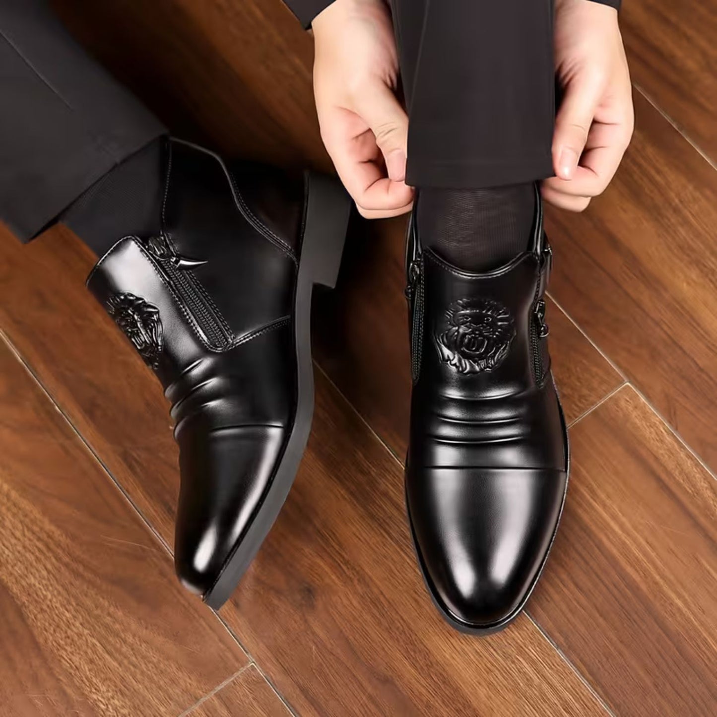 Embossed Chelsea Dress Boots | Revangiol