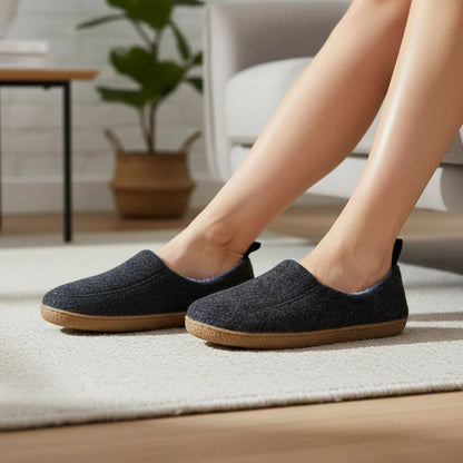 Felted Wool Slip-On Slippers | Revangiol