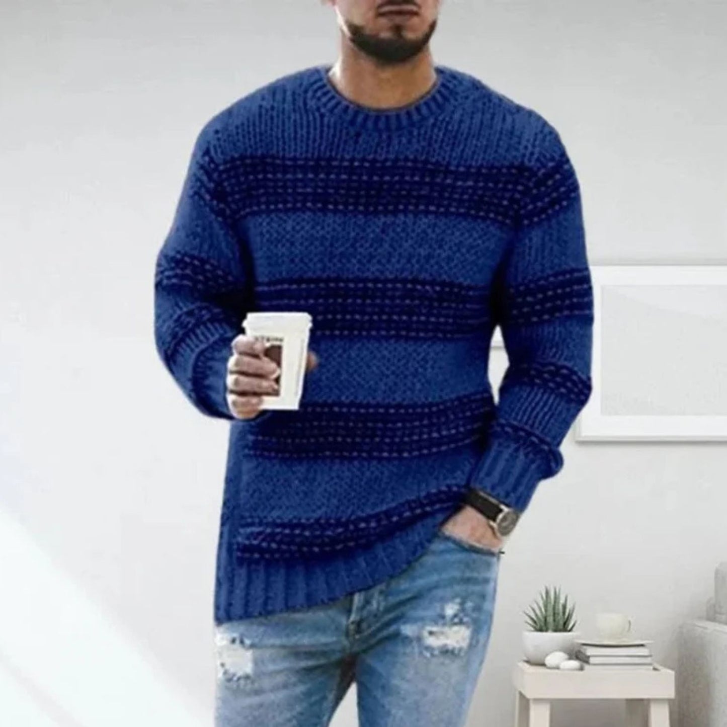 Striped Knit Sweater | Revangiol