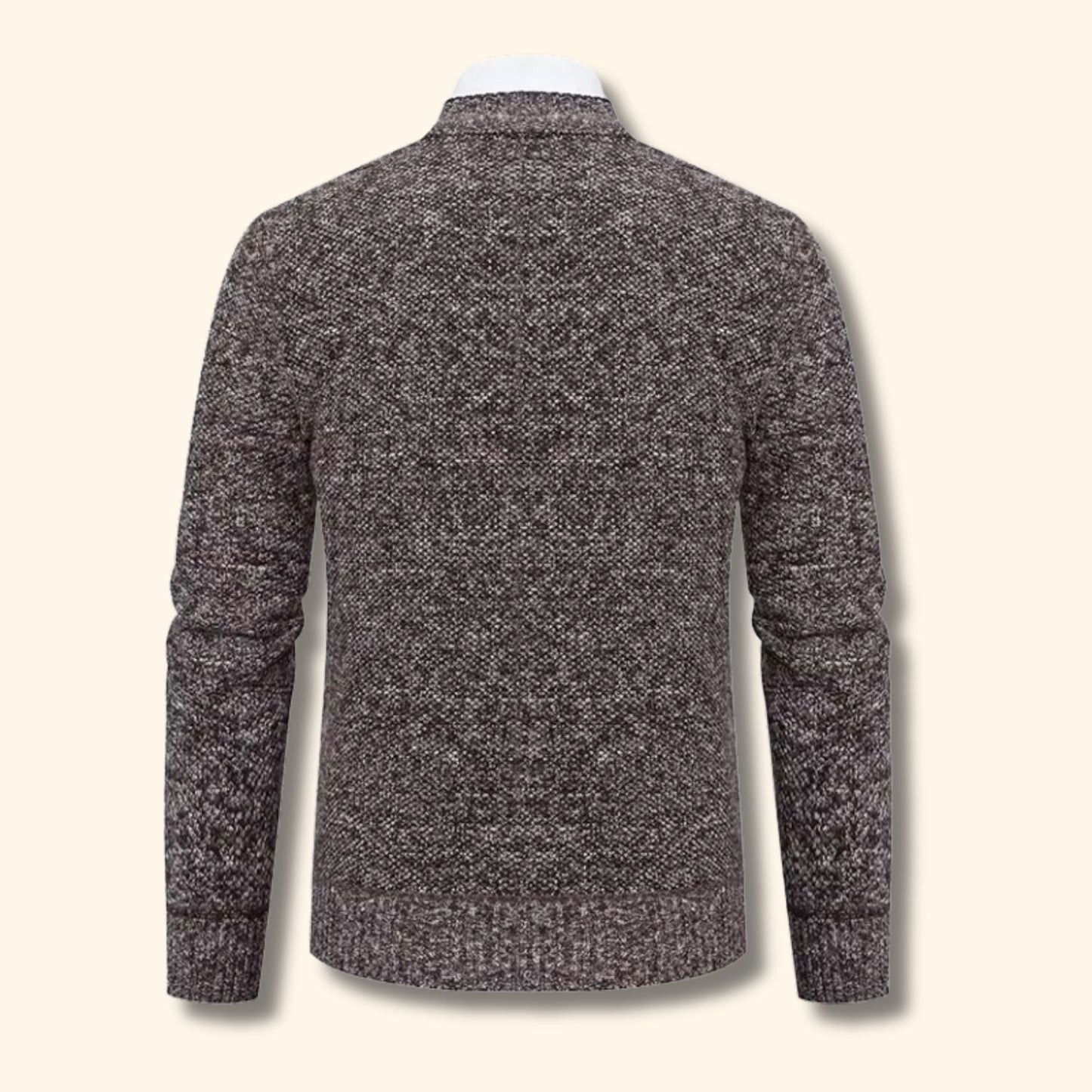 Textured Contrast Trim Cardigan | Revangiol
