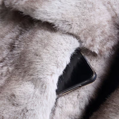 Classic Lapel Faux Fur Jacket | Revangiol