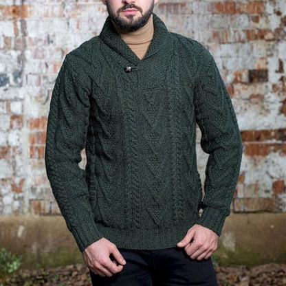 Classic Shawl Collar Knit Sweater | Revangiol