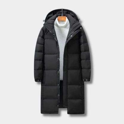 Longline Hooded Padded Ski Coat | Revangiol